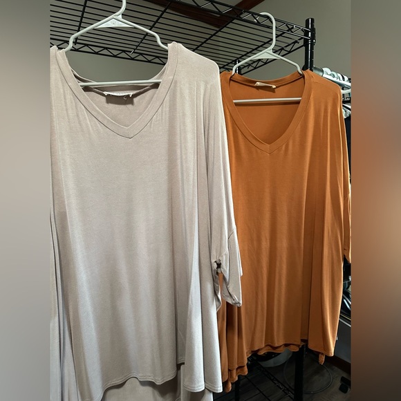 NEW & LIKE NEW - SET of 5 - ZENANA Fall Color Super Soft Shirts. Size 3X - Picture 2 of 9